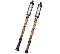 Bamboo Flute Dizi Kit Folk Musical Instrument Woodwind Flute With Leather Box(C Key)