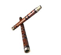 bamboo flute Flute Interface White Copper Two-section Brown Bamboo Flute Transverse Flute Instrument (Color : F)