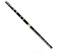 Bamboo Flute Instrument 10 Holes Black Bamboo Flute Transparent Line Musical Instrument Handmade Chinese Traditional(E Key)