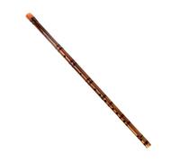 Bamboo Flute Instrument Bitter Two-section Single-insert White Copper Flute Musical Instrument(Brown E KEY)