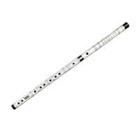 Bamboo flute instrument C/D/E/F/G Keys White Bamboo Flute Transparent Line Musical Instrument Beginners Bamboo Flute(G)