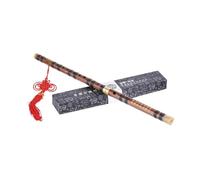 bamboo flute instrument G Key Bitter Bamboo Flute Dizi Traditional Handmade Musical Woodwind Instrument Study Level Professional Performance(D Key)