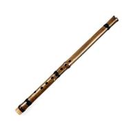 bamboo flute instrument Vertical 8 finger holes bB Key/G Key Bamboo Flute Traditional Chinese Woodwind Instrument Brown(G Key)