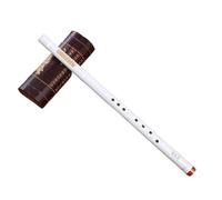 Bamboo flute Professional Purple Flute Shakuhachi Classic Traditional Music Instrument 8-hole G Key Flute Instrument(White)