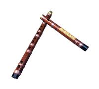 Bamboo Flute Single-jointed Brass Black Horn White Line Bitter Flute Beginner Flute Transverse Flute(C Key)