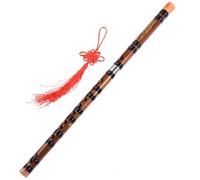 Bamboo Flute Two-section Single-insert White Copper Flute A National Wind Instrument For Beginners(D Key)
