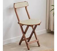 Bamboo Folding Bar Stools with Resin Rattan Backrest Comfortable Counter Height Chairs No Assembly Needed& Stable Design for Kitchen/Island Brown 10x16x36in