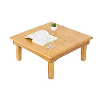 Bamboo Folding Coffee Table - Low Tea & Floor Desk for Bay Window Study Meditation Dining - Space-Saving Portable Design for Small Spaces