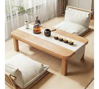 Bamboo Folding Coffee Table Solid Wood Japanese Floor Table Mtat Altar for Bay Window 60x40x35cm (23.6x15.7x13.8in) -& Functal