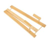 Bamboo Folding Fan Display Stand Hanging Holder for Sensu Fans, Beige | Space-saving Chinese Style Décor, Stable Desktop Support, Smooth Finish, for Collectors, Museums, Curio Cabinets and Shelves