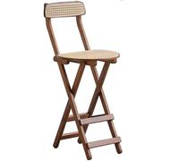 Bamboo Folding High Stool for Kitchen & Bar, Lightweight Design, 100kg Capacity, Space Saving Practical Seating Solution