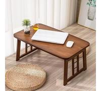 Bamboo Folding Low Table - Multi-Use Tea & Meditation Altar Space-Saving Design for Living & Dining Rooms Brown (31.5"x19.7"x14")