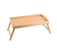 Bamboo Folding Serving Tray with Foldable Legs,Bamboo Wooden Breakfast in Bed Tray Snack Tray For Sofa, Laptop Stand & Serving Tray(50 x 30CM)
