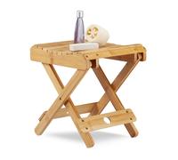 Bamboo footstool Folding Footrest Moisture-Resistant Seat Comfy Seating Compact