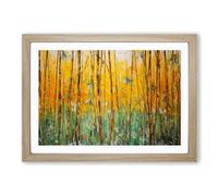 Bamboo Forest Dadaism Framed Wall Art Print A2 Oak