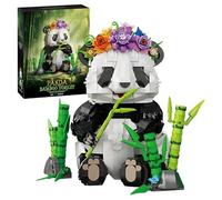 Bamboo Forest Panda Building Blocks Set - 1501PCS Animal Bricks Kit with Flower, Collect Wildlife Model for Adult, Home Office Decor, STEM Education Toy, Creative Gift for Panda Lover