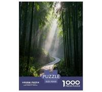 Bamboo Forest Path 1000 Piece Jigsaw Puzzles Impossible Hard Challenge Modern Paisaje Educational Game for The Whole Gifts for Adults And Kids Age 70x50cm/1000pcs