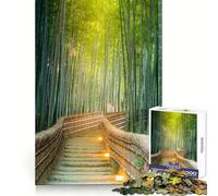 Bamboo Forest Path for Adults 1000 Piece Puzzle Mental Skill Gentle Engagement Solid Fit Chic Xmas Gift (38x26cm)