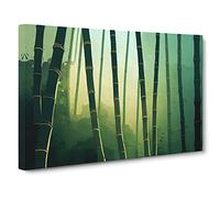 Bamboo Forest Scene Vol.1 Canvas Print | Gallery Wrapped 30mm Frame Wall Art | 30x20 inches | Ready to Hang | Contemporary Floral Picture | Living Room Bedroom Lounge Office