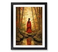 Bamboo Forest Victorian Framed Print | A2 Black Framed Wall Art | Ready to Hang | Victorian Landscape Picture | Living Room Bedroom Lounge Office