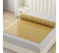 Bamboo Futon Mattress 1.3x1.8m - Breathable Roll-Up Sleeping Mat Customizable Waist Protector for Soft & Firm Support Ideal Bed Mat for Ultimate Comfort