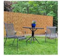Bamboo Garden Fence - 160x800cm, Adjustable Height (100-160cm), Divider for Balcony & Yard Decoration, Durable Bamboo Mat for Outdoor Spaces