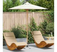 Bamboo Garden Parasol Cream White 217x217x230cm Stylish Outdoor Shade Solution