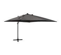 vidaXL Cantilever Garden Parasol with Pole and LED Lights Umbrella Azure Blue