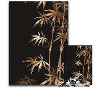 Bamboo Gold Leaf Jigsaw Puzzle 1000 Pieces Jigsaw Puzzles Brain Challenge for Teenagers & Home Decor 1000 PCS(38x26cm)