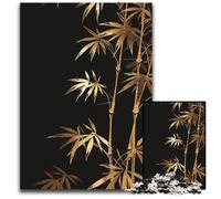 Bamboo Gold Leaf JigsawPuzzle 1000 Pieces for Adults Challenging Puzzles Educational Activity for Cognitive Skills Cognitive Skill Improvement 1000 PCS(75x50cm)