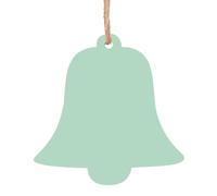 Bamboo Green 1 Printed Bell Shape Xmas Ornaments 1 Pcs, Christmas wooden pendant Hanging for Xmas Tree Home Indoor Outdoor Decor
