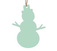 Bamboo Green 1 Printed Snowman Shape Xmas Ornaments 1 Pcs, Christmas wooden pendant Hanging for Xmas Tree Home Indoor Outdoor Decor