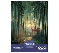 bamboo grove Jigsaw Puzzles Puzzles for Adults Kids. 1000 Pieces Environmental healing Great Gifts Challenge Toy Educational Game Home Decoration for Educational Games Gifts 38x26cm/1000pcs