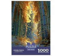 bamboo grove Jigsaw Puzzles Puzzles for Adults Kids. 1000 Pieces Environmental healing Impossible Challenge Toy Educational Game Home Decoration for Adults& Kids Age 14 Years Up 70x50cm/1000pcs