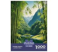 bamboo grove Jigsaw Puzzles Puzzles for Adults Kids. 1000 Pieces Environmental healing Whimsical Challenge Toy Educational Games Home Decoration for Educational Games Gifts 38x26cm/1000pcs