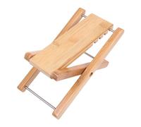 Bamboo Guitar Footstool Six Gear Adjustable Khaki Foot Support