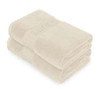 Bamboo Hand Towels Pack of 2 Super Absorbent 500GSM Hand Towel Set Quick Dry Soft 60% Bamboo 40% Cotton Bathroom Gym Towel Bone