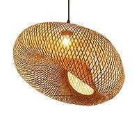 Bamboo Hanging Lamp Handmade Rattan Ceiling Wicker Shade E27 Pedestal Wicker Pendant Light Art Bird Nest Lamp Shade Suspended Ceiling Lighting