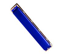 禁售：Bamboo Harmonica 24 Hole Double Hole Single Note C Major Silver Red Bk Blue Instrument harmonica Professional Adult Instrument(Blue C)
