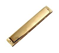 禁售：Bamboo Harmonica 24 Hole Double Hole Single Tone C Major Beginner Adult Silver Instrument harmonica Professional Adult Instrument(Gold C)