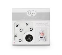 Bamboo Hat and Swaddle Blanket Gift Set- Hugs & Kisses Lulujo Multi One Size