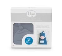 Bamboo Hat and Swaddle Blanket Gift Set- Navy Lulujo Multi One Size