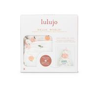 Bamboo Hat and Swaddle Blanket Gift Set- Peaches Lulujo Multi One Size