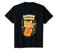Bamboo Hugger Red Panda Cute Kids Boys Girls Wildlife Nature T-Shirt