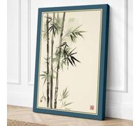 Bamboo in Silence Japandi Canvas Wall Art Print 30x20 Inch (76 x 51 cm)
