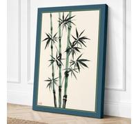 Bamboo in Silence Japandi Canvas Wall Art Print 30x20 Inch (76 x 51 cm)