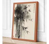 Bamboo in Silence Japandi Canvas Wall Art Print 30x20 Inch (76 x 51 cm)