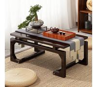 Bamboo Japanese Coffee Table Low Modern Floor Table for Meditation Simple Design 80x50x30CM (31.5x19.7x11.8in) Ideal for Sitting on the Floor