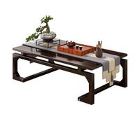 Bamboo Japanese Coffee Table - Rectangular Low Tea Table for Sitting on the Floor, Retro Chinese Design Home Furniture for Living Room & Reception (120x55x30CM)