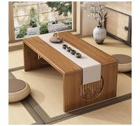 Bamboo Japanese Tea TableFoldable Laptop Bed Tray Multifunctional Low Table for Living Room & Dining Room 100x37x30cm Elegant Brown Design